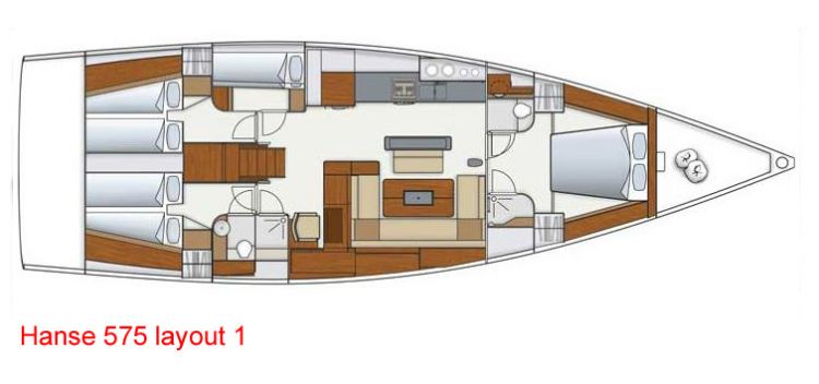 Hanse 575 - Layout