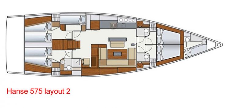 Hanse 575 - Layout