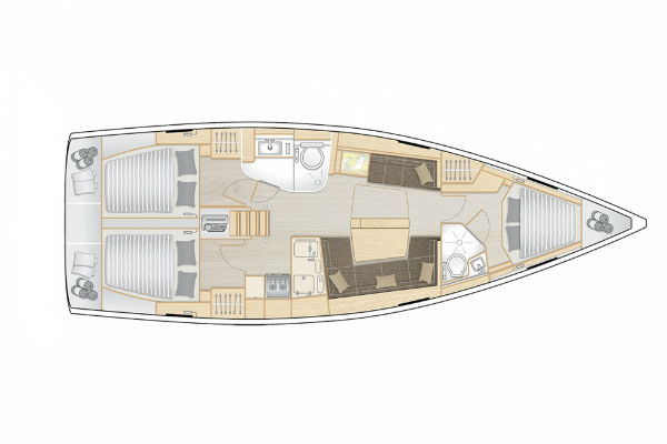 Hanse 418  Layout