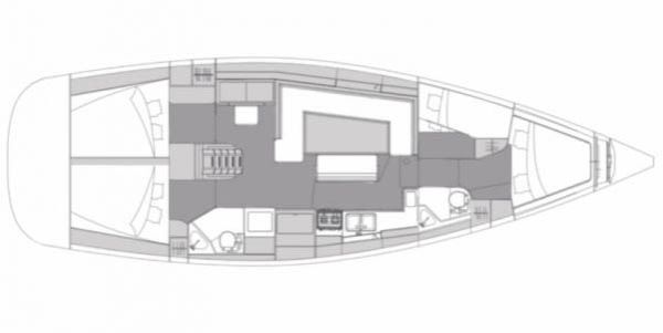 Elan Impression 45.1 4-cabin layout