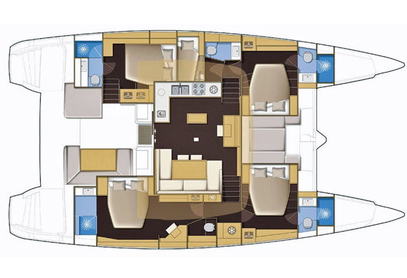 Lagoon 52 KEPI - Layout