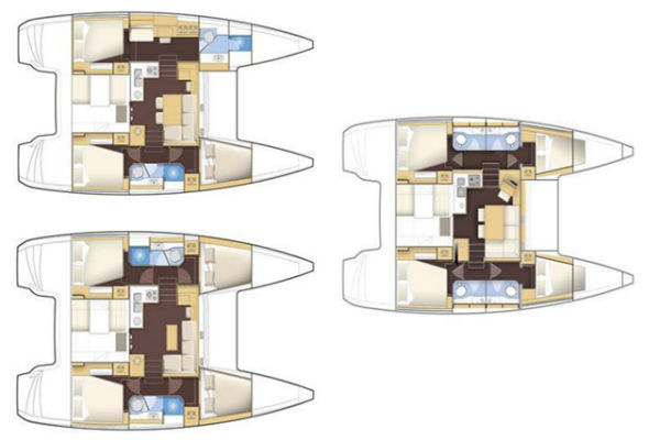 Lagoon 40 Various Layouts