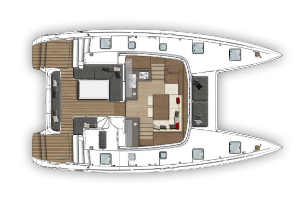 Lagoon 40 Deck Layout