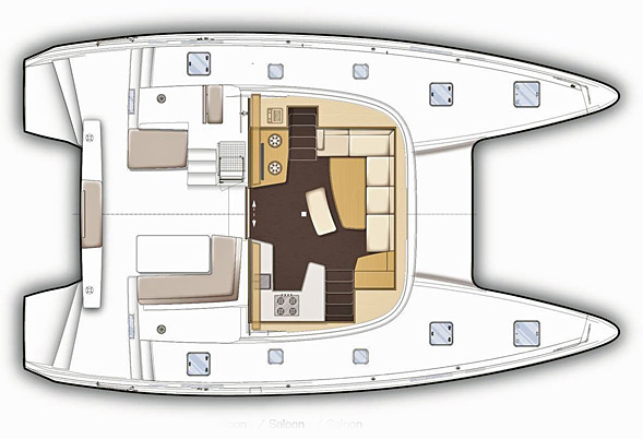 Lagoon 42 Deck Layout