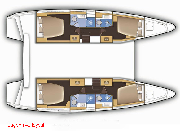 Lagoon 42 Cabin Layout