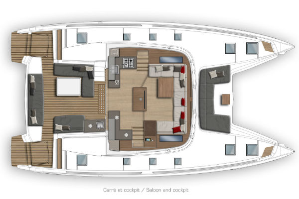 Lagoon 50 - Saloon Layout