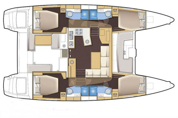 lagoon 52 catamaran layout