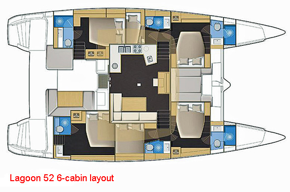 Lagoon 52 - Layout