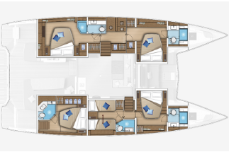 Lagoon 55 5 cabins