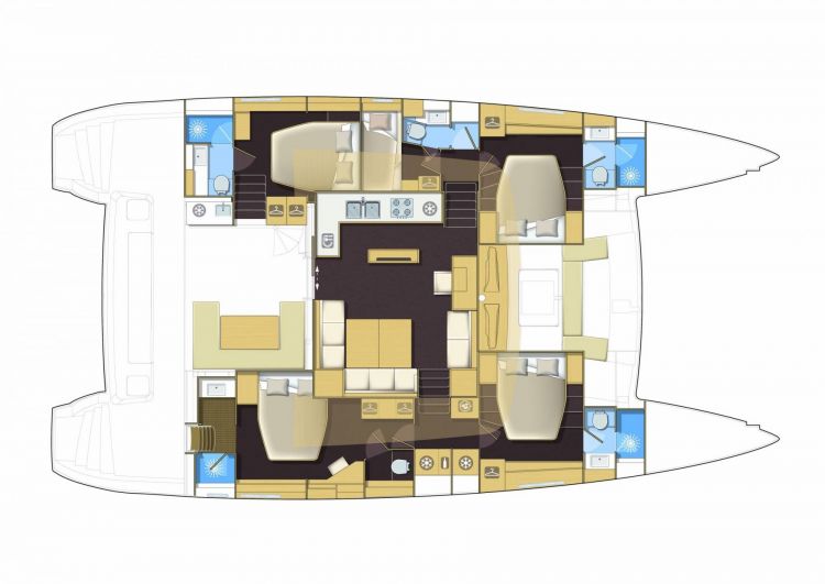 Lagoon 560 S2 - 'Moya' Layout