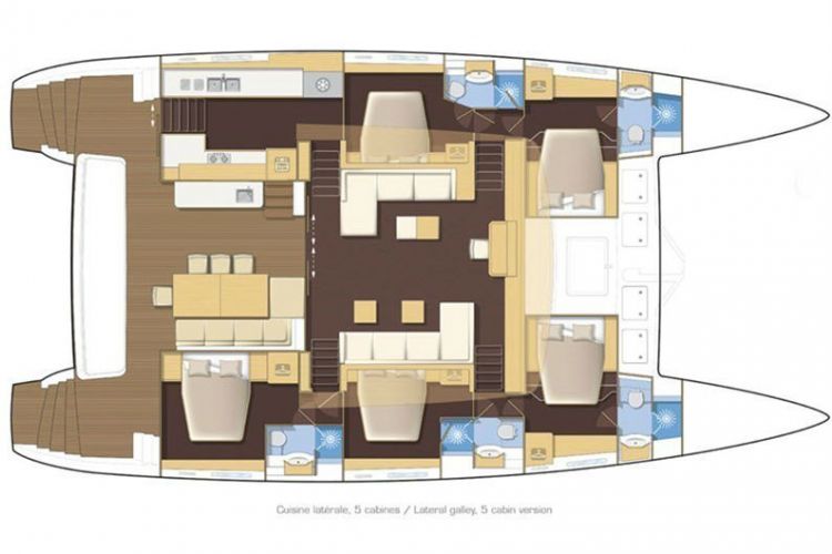 Lagoon 620 - 'Soleanis II' - Layout