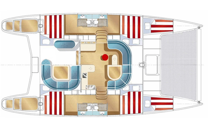 Nautitech 44 Layout