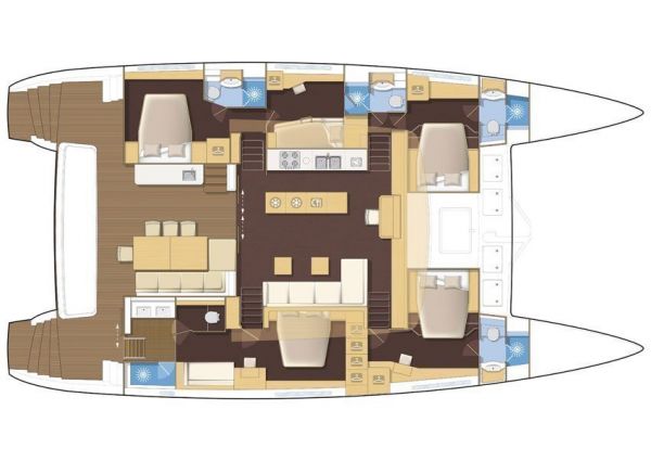 Lagoon 620 - 'Rêve2mer' - Layout