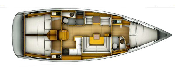 Sun Odyssey 409 layout