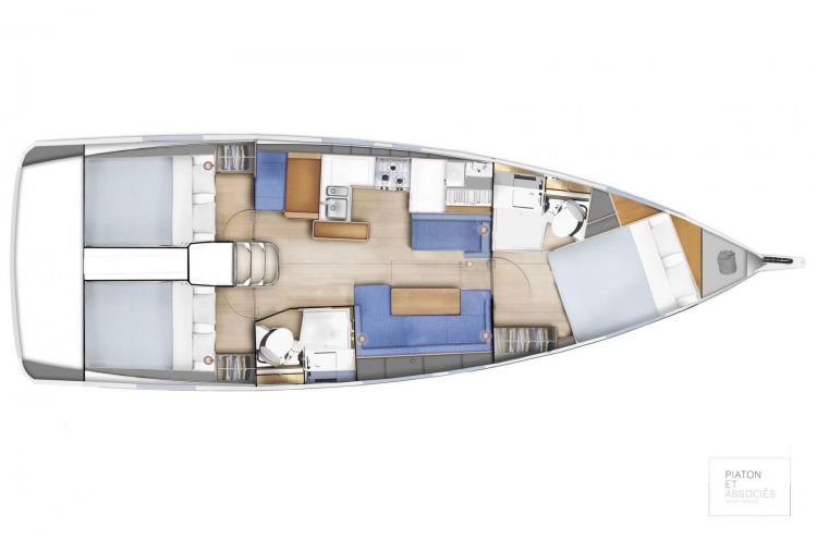 Sun Odyssey 410 layout