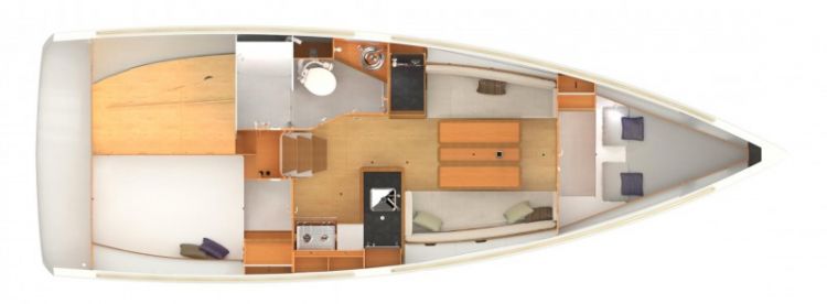 Sun Odyssey 349 Layout