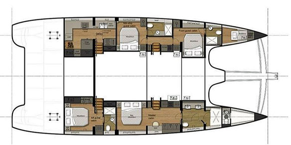 Sunreef 74 Mersea layout