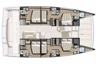 Bali 4.8 6-cabin layout